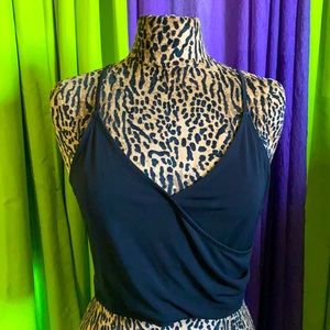 Black Divided Crop Top